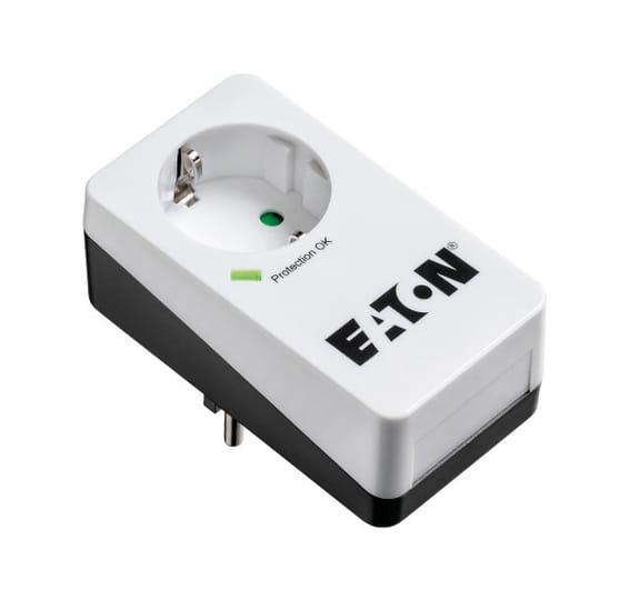 Eaton PB1D protection surtension Noir, Blanc 1 sortie(s) CA 220 - 250 V Protection Box 16A 230VAC : Sorties 1 x DIN (PB1D)