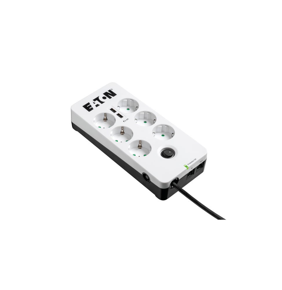 Eaton PB6TUD protection surtension Noir, Blanc 6 sortie(s) CA 220 - 250 V 1,5 m (PB6TUD)