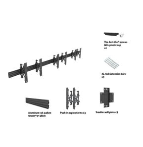 Multibrackets 4139 montage des affichages de messages 165,1 cm (65") Noir (4139)