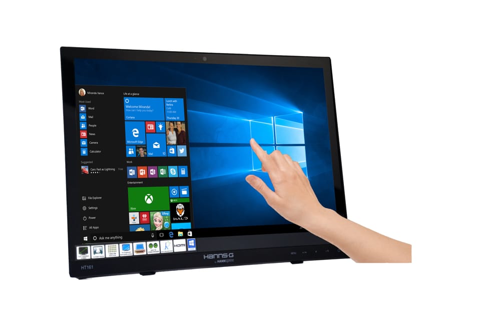 Hannspree HT161HNB écran plat de PC 39,6 cm (15.6") 1366 x 768 pixels HD LED Écran tactile Dessus de table Noir (HT161HNB) — image 13
