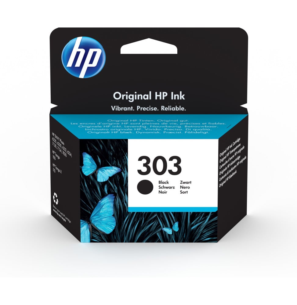 HP Cartouche d’encre noir 303 authentique Cartouche d’encre noir HP 303 authentique  (T6N02AE)