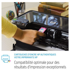 HP 963 Pack de 4 cartouches d'encre Noir/Cyan/Magenta/Jaune authentiques (6ZC70AE)