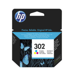 HP 302 Cartouche d’encre trois couleurs authentique 302 Cartouche d’encre trois couleurs authentique  (F6U65AE)