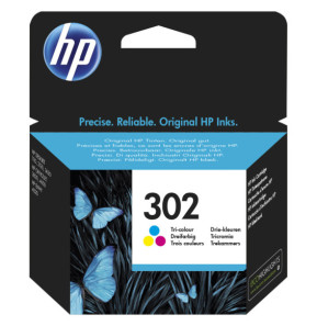 HP 302 Cartouche d’encre trois couleurs authentique 302 Cartouche d’encre trois couleurs authentique  (F6U65AE)