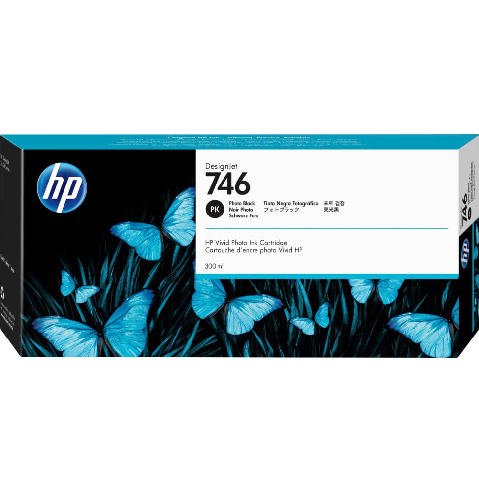 HP Cartouche d'encre DesignJet 746 de 300 ml noir photo Cartouche d'encre DesignJet HP 746 de 300 ml noir photo  (P2V82A)