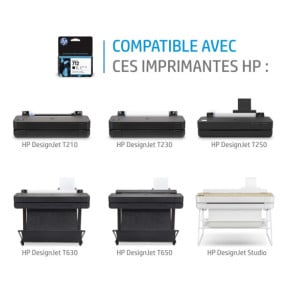 HP Pack de 3 cartouches d'encre DesignJet 712, cyan, 29 ml (3ED77A)