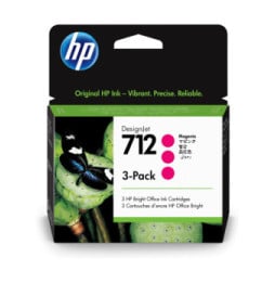 HP Pack de 3 cartouches d'encre DesignJet 712, magenta, 29 ml (3ED78A)