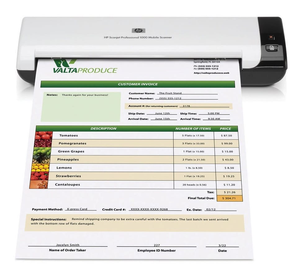 Scanner mobile HP Scanjet Professional 1000 (L2722A)