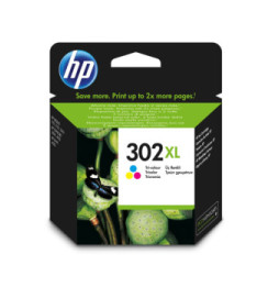 HP 302XL Cartouche d’encre trois couleurs grande capacité authentique (F6U67AE)