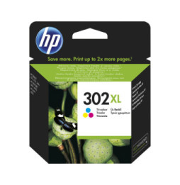 HP 302XL Cartouche d’encre trois couleurs grande capacité authentique (F6U67AE)