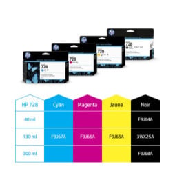 HP 728 130-ml Matte Black DesignJet Ink Cartridge cartouche d'encre 1 pièce(s) Original Rendement standard Noir mat (3WX25A)