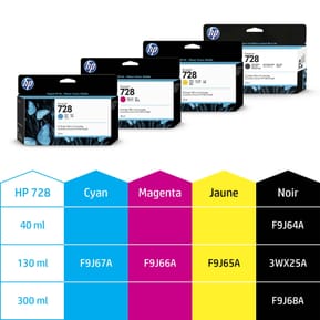 HP 728 130-ml Matte Black DesignJet Ink Cartridge cartouche d'encre 1 pièce(s) Original Rendement standard Noir mat (3WX25A) — image 3