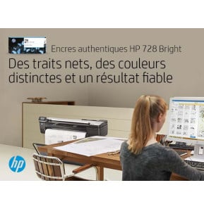 HP 728 130-ml Matte Black DesignJet Ink Cartridge cartouche d'encre 1 pièce(s) Original Rendement standard Noir mat (3WX25A)