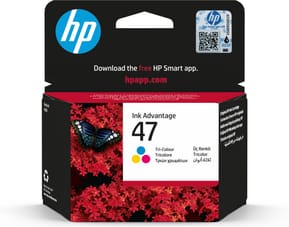 HP 47 trois couleurs - Cartouche d'encre HP d'origine (6ZD61AE)