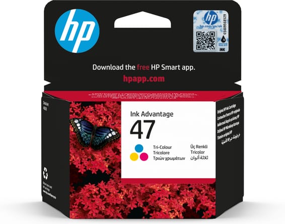 HP 47 trois couleurs - Cartouche d'encre HP d'origine (6ZD61AE)