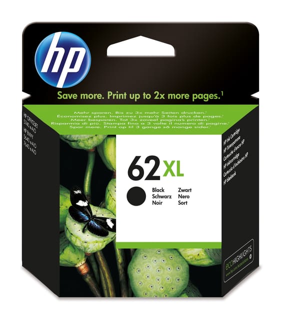 HP 62XL cartouche d'encre noire grande capacité authentique (C2P05AE)