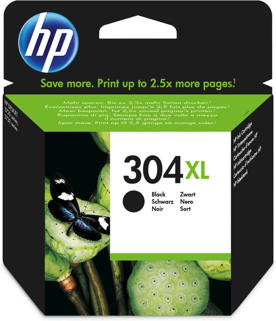 HP 304XL Cartouche d’encre noire authentique 304XL Cartouche d’encre noire authentique (N9K08AE)
