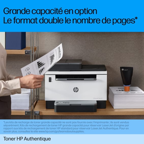 HP Kit de recharge de toner laser noir 143A Neverstop authentique (W1143A)