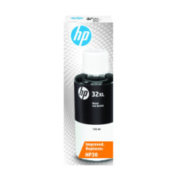 HP 32XL Originale Bouteille d'encre noire authentique 32XL (135 ml)  (1VV24AE)