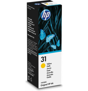HP 31 70-ml Yellow Original Ink Bottle Originale Bouteille d'encre jaune authentique 70 mL 31 Original  (1VU28AE)
