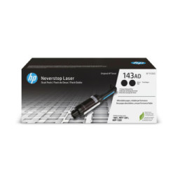 HP Kit de recharge de toner noir Neverstop authentique 143AD (double pack) (W1143AD)