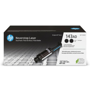 HP Kit de recharge de toner noir Neverstop authentique 143AD (double pack) (W1143AD)