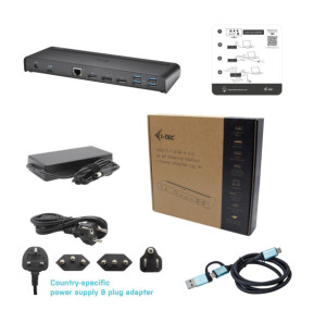 i-tec USB 3.0 / USB-C / Thunderbolt 3, 3x 4K Docking Station + Power Delivery 85W (CATRIPLE4KDOCKPD)