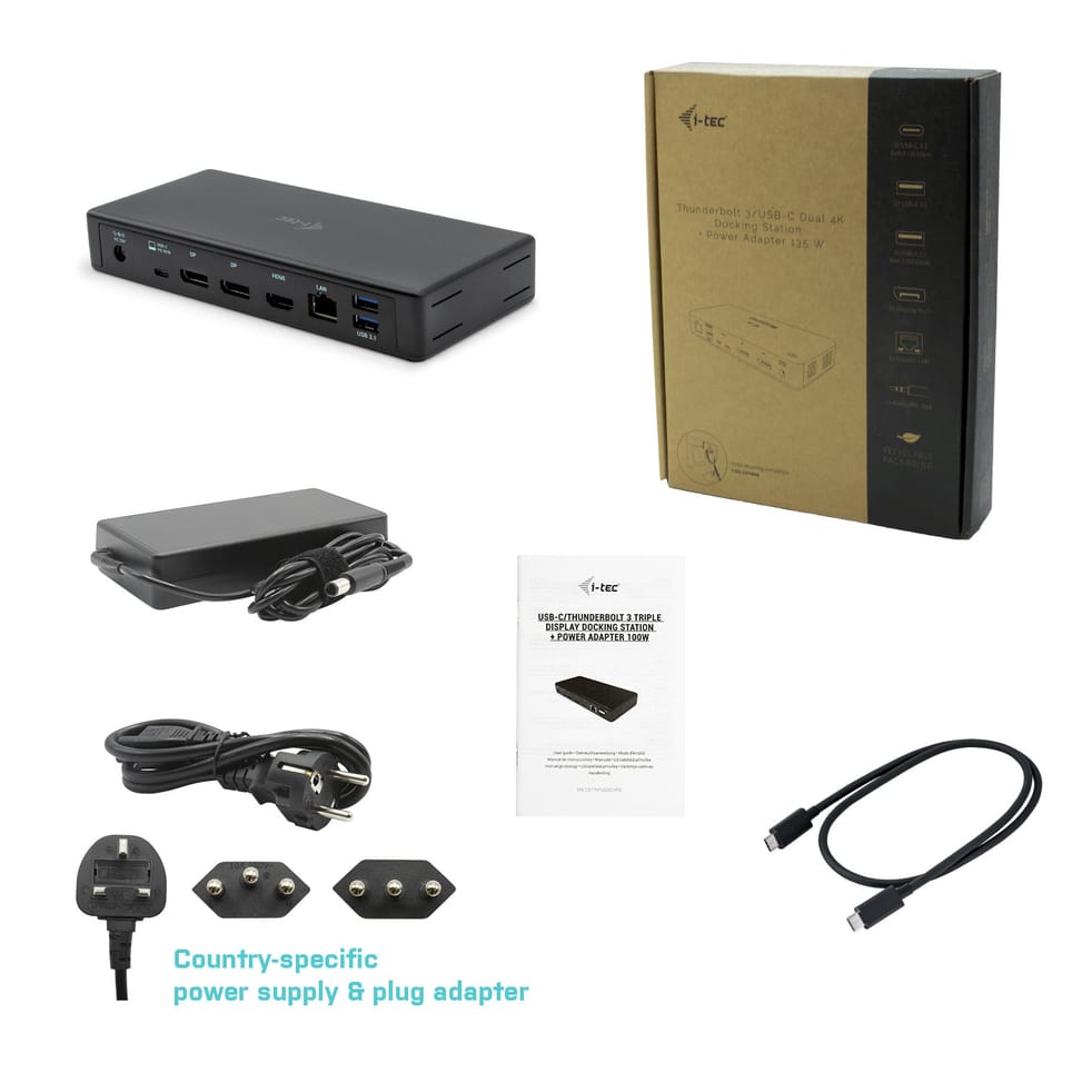 i-tec USB-C/Thunderbolt 3 Triple Display Docking Station + Power Delivery 85W (C31TRIPLEDOCKPD) — image 8