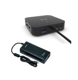 i-tec USB-C Dual Display Docking Station with Power Delivery 100 W + Universal Charger 100 W (C31DUALDPDOCKPD100W)