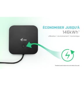 i-tec USB-C Dual Display Docking Station with Power Delivery 100 W + Universal Charger 100 W (C31DUALDPDOCKPD100W)