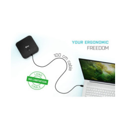 i-tec USB-C Dual Display Docking Station with Power Delivery 100 W + Universal Charger 100 W (C31DUALDPDOCKPD100W)