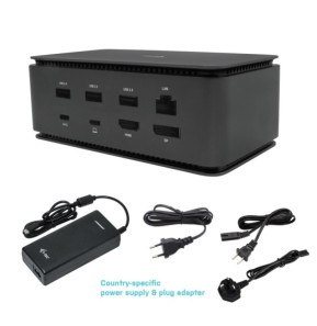 i-tec Metal USB4 Docking station Dual 4K HDMI DP with Power Delivery 80 W + Universal Charger 100 W (USB4DUALDOCK100W)