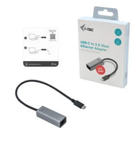 i-tec Metal USB-C 2.5Gbps Ethernet Adapter USB-C Metal 2.5Gbps Ethernet Adapter  (C31METAL25LAN)
