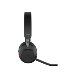 Jabra Evolve2 65, UC Stereo Casque Sans fil Arceau Bureau/Centre d'appels USB Type-A Bluetooth Noir (26599-989-999)