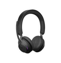 Jabra Evolve2 65, MS Stereo Casque Sans fil Arceau Bureau/Centre d'appels USB Type-A Bluetooth Noir (26599-999-989)