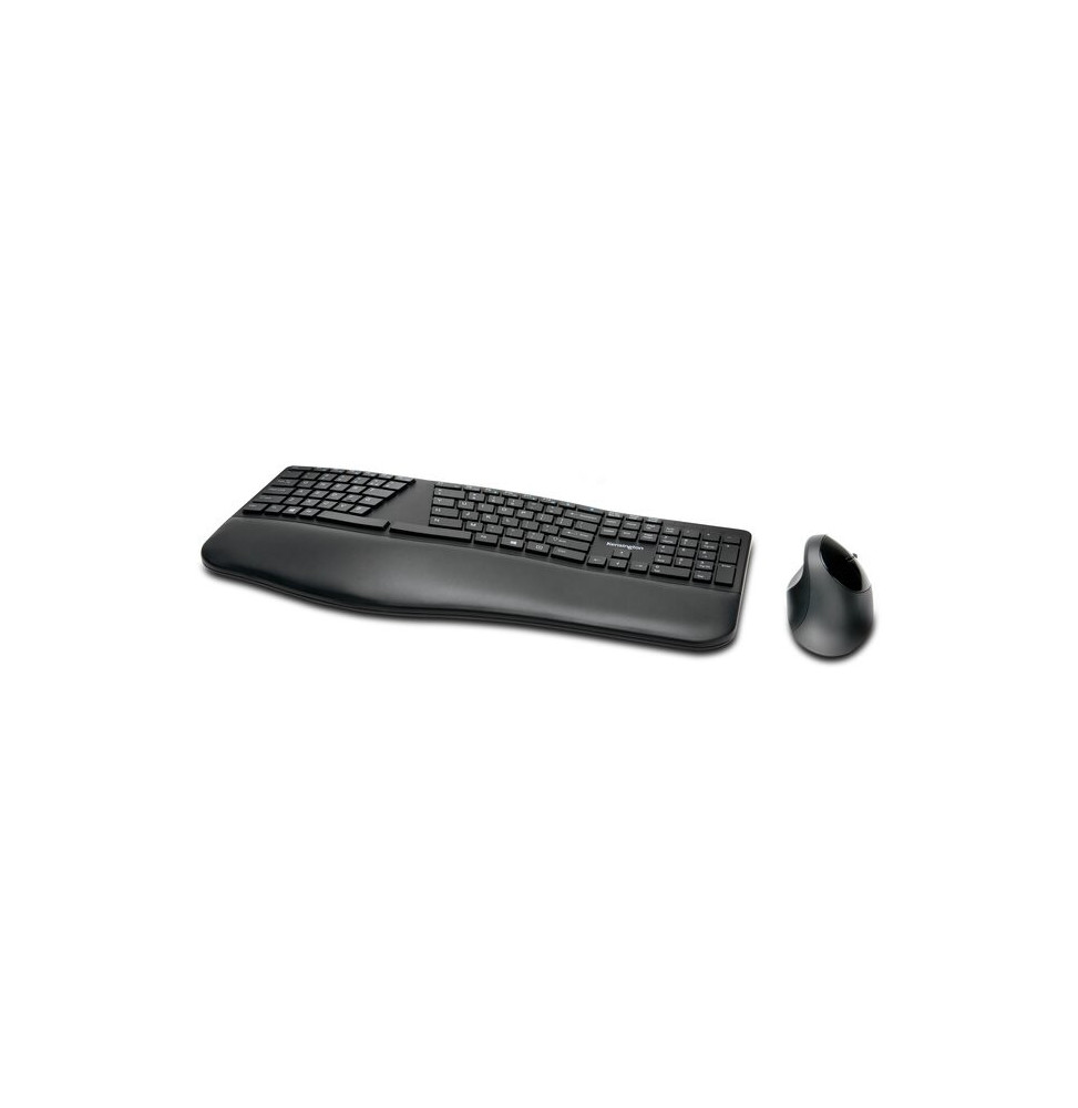 Kensington ProFit Ergo clavier Souris incluse FR sans fil +USB QWERTZ Allemand Noir (K75406DE)