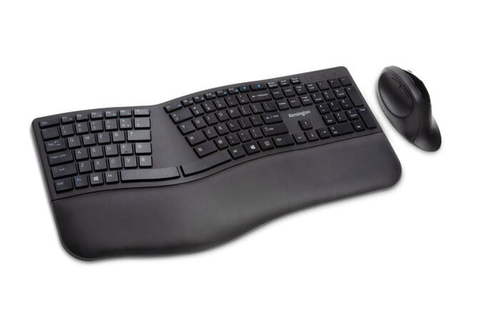 Kensington ProFit Ergo clavier Souris incluse FR sans fil +USB QWERTZ Allemand Noir (K75406DE) — image 2