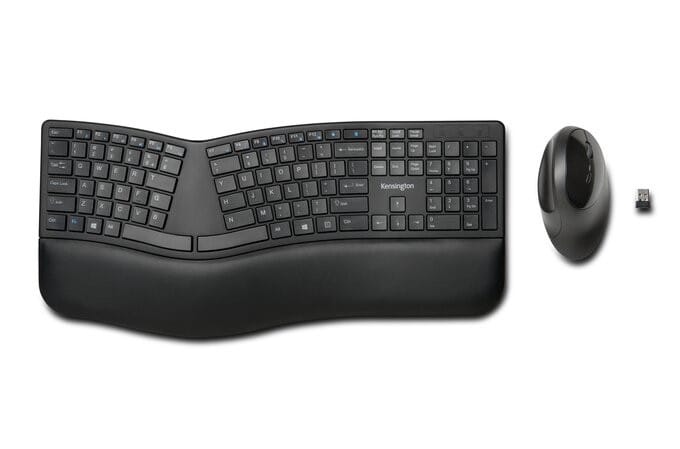 Kensington ProFit Ergo clavier Souris incluse FR sans fil +USB QWERTZ Allemand Noir (K75406DE) — image 3