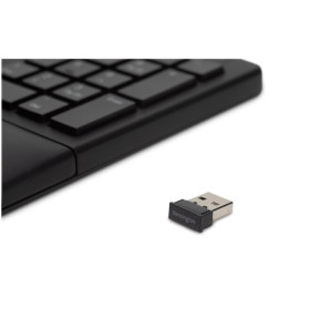 Kensington ProFit Ergo clavier Souris incluse FR sans fil +USB QWERTZ Allemand Noir (K75406DE)