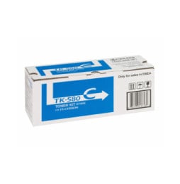 KYOCERA TK-580C Cartouche de toner 1 pièce(s) Original Cyan La cartouche de toner pour FS-C5150DN, Cyan  (1T02KTCNL0)