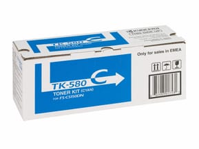 KYOCERA TK-580C Cartouche de toner 1 pièce(s) Original Cyan La cartouche de toner pour FS-C5150DN, Cyan  (1T02KTCNL0) — image 2