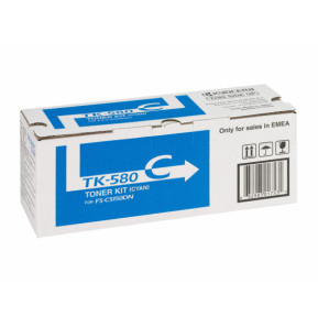KYOCERA TK-580C Cartouche de toner 1 pièce(s) Original Cyan La cartouche de toner pour FS-C5150DN, Cyan  (1T02KTCNL0)