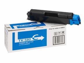 KYOCERA TK-580C Cartouche de toner 1 pièce(s) Original Cyan La cartouche de toner pour FS-C5150DN, Cyan  (1T02KTCNL0) — image 4