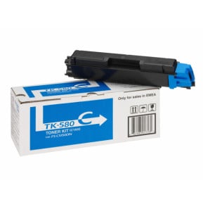 KYOCERA TK-580C Cartouche de toner 1 pièce(s) Original Cyan La cartouche de toner pour FS-C5150DN, Cyan  (1T02KTCNL0)