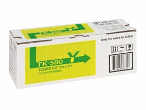 KYOCERA TK-580Y Cartouche de toner 1 pièce(s) Original Jaune (1T02KTANL0) — image 2