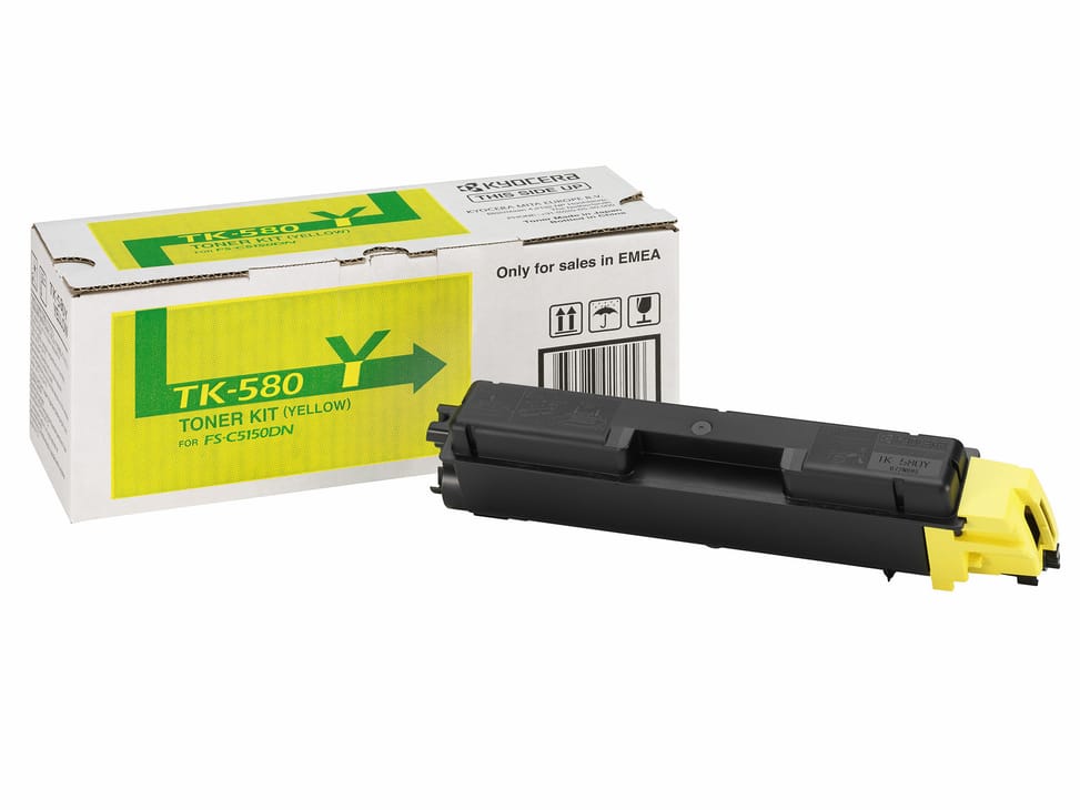 KYOCERA TK-580Y Cartouche de toner 1 pièce(s) Original Jaune (1T02KTANL0) — image 3