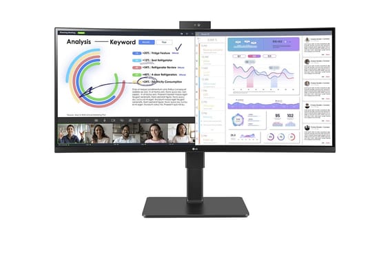 LG 34BQ77QC-B écran plat de PC 86,4 cm (34") 3440 x 1440 pixels UltraWide Dual Quad HD LCD Noir (34BQ77QC-B)
