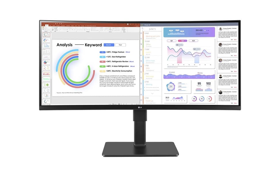 LG 34BQ77QC-B écran plat de PC 86,4 cm (34") 3440 x 1440 pixels UltraWide Dual Quad HD LCD Noir (34BQ77QC-B) — image 2