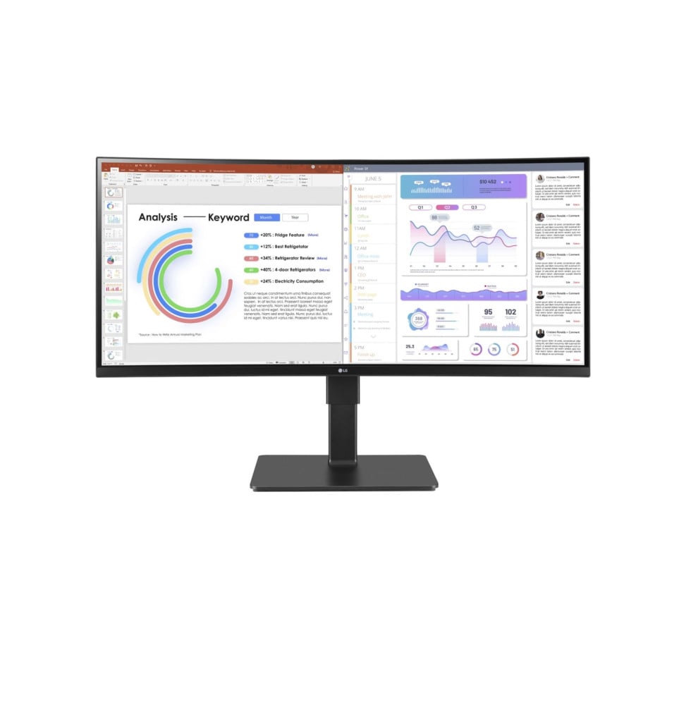 LG 34BQ77QB-B écran plat de PC 86,4 cm (34") 3440 x 1440 pixels UltraWide Quad HD LED Noir (34BQ77QB-B)