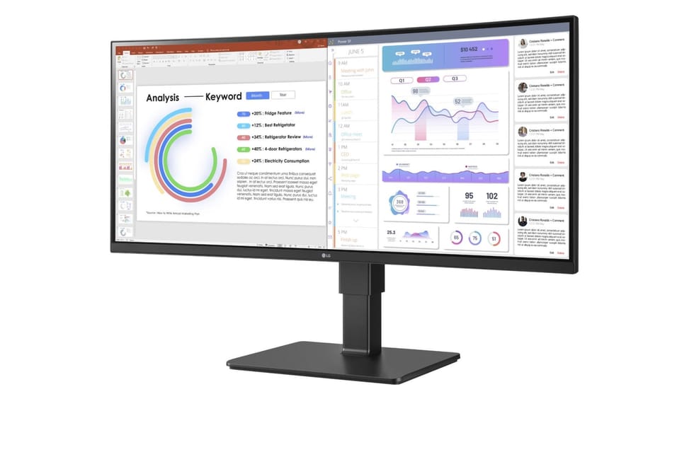 LG 34BQ77QB-B écran plat de PC 86,4 cm (34") 3440 x 1440 pixels UltraWide Quad HD LED Noir (34BQ77QB-B) — image 2